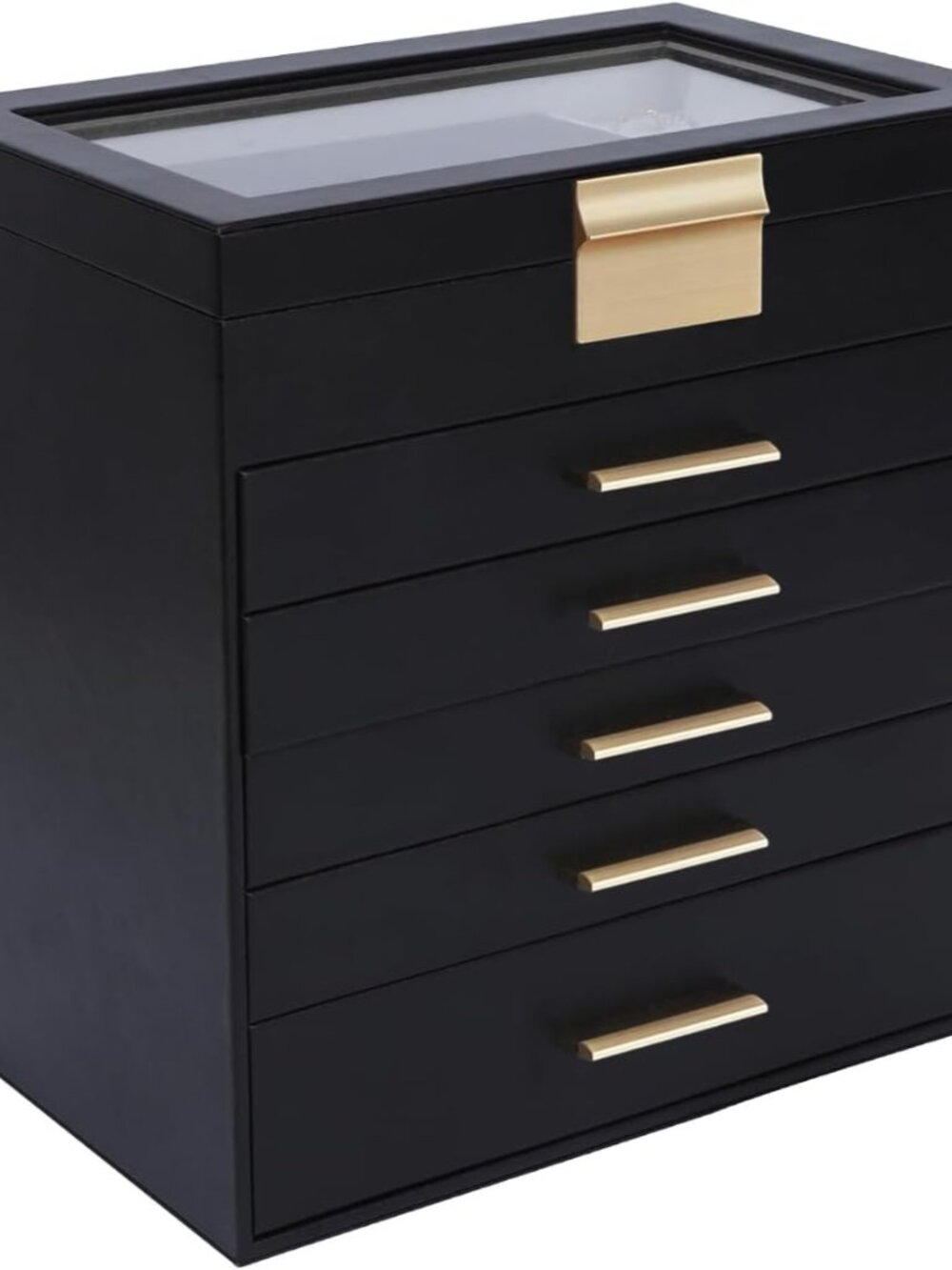 Elegant 6-Layer Jewelry Organizer Box for Women - Dustproof Storage Solution
